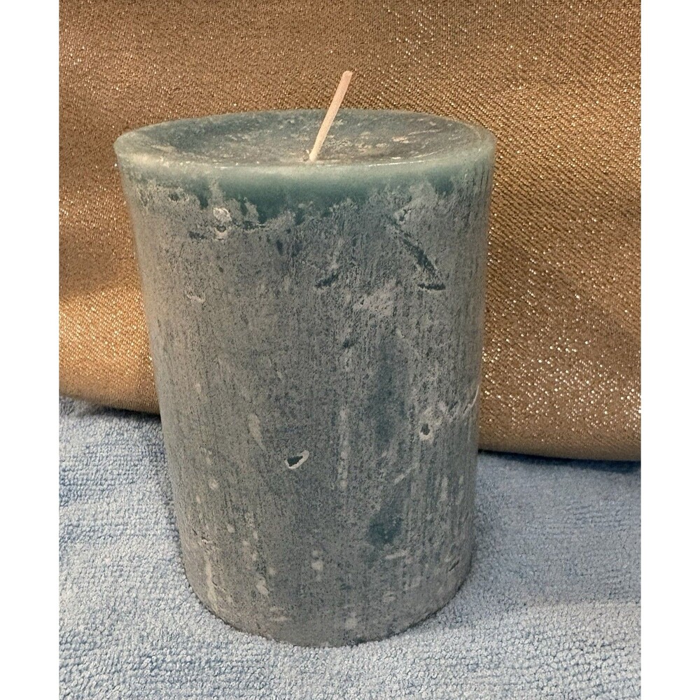 Pier 1 Pillar Scented Candle SEA AIR 4 x 3 aqua home coastal decor